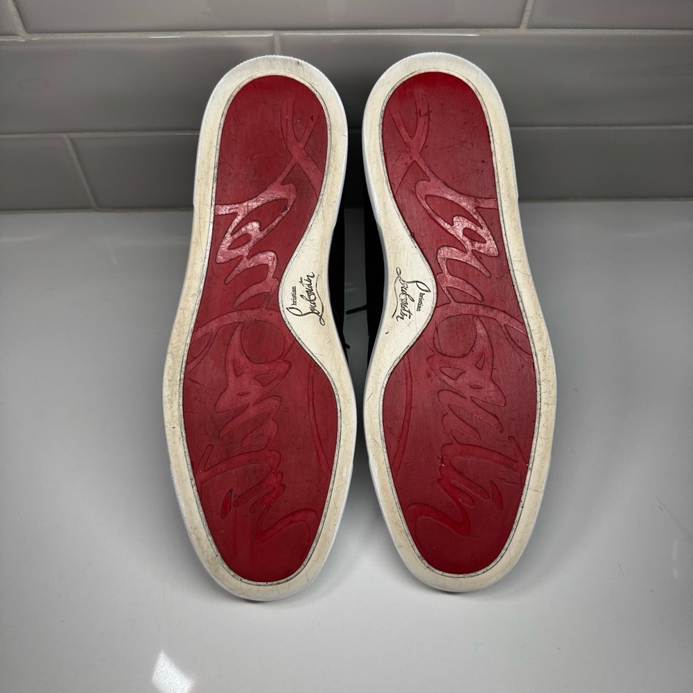 Christian Louboutin Nono Suede Belted Hi Top Sneakers - Picture 8 of 11